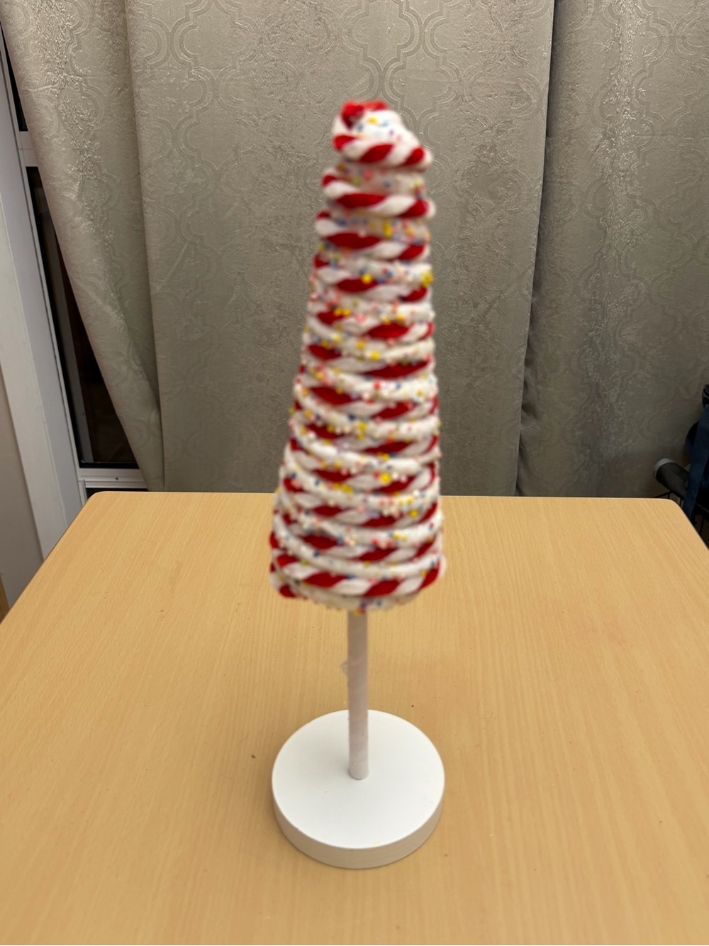 Hobby Lobby Red & White Spiral Tabletop Holiday Tree